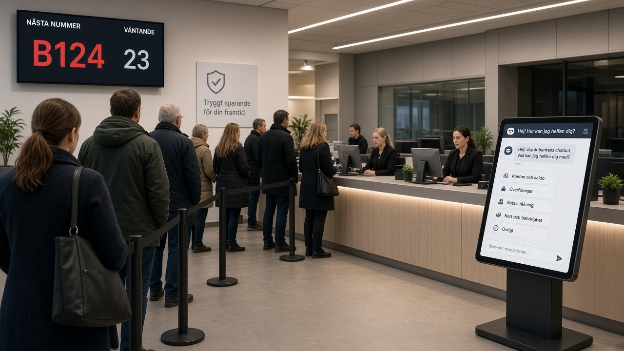 Bank inför kö för att få prata med kön – chatbotten hänvisar till sig själv
